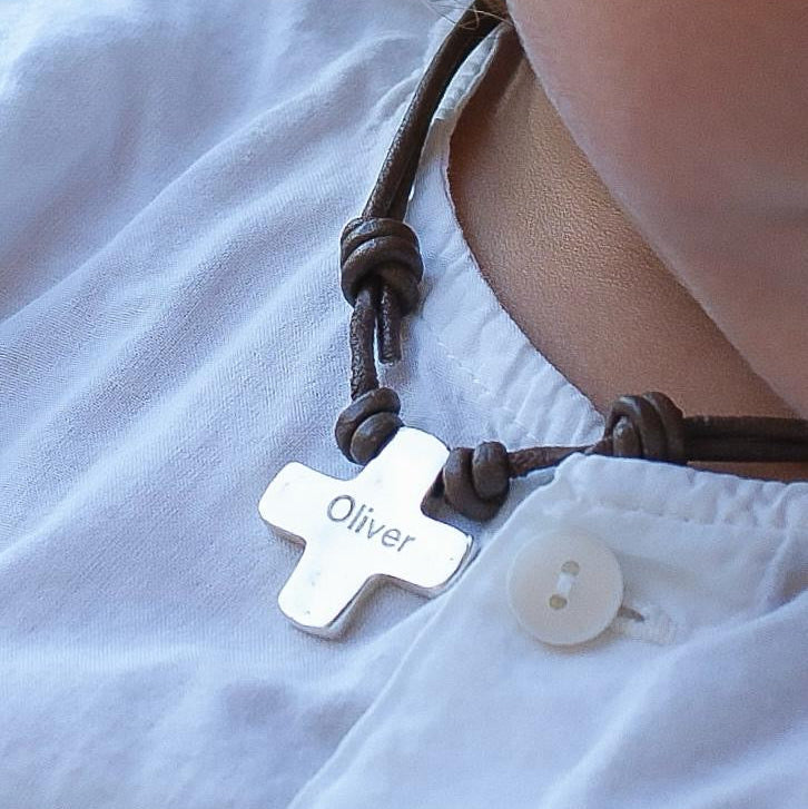COLLAR CRUZ GRIEGA PLATA