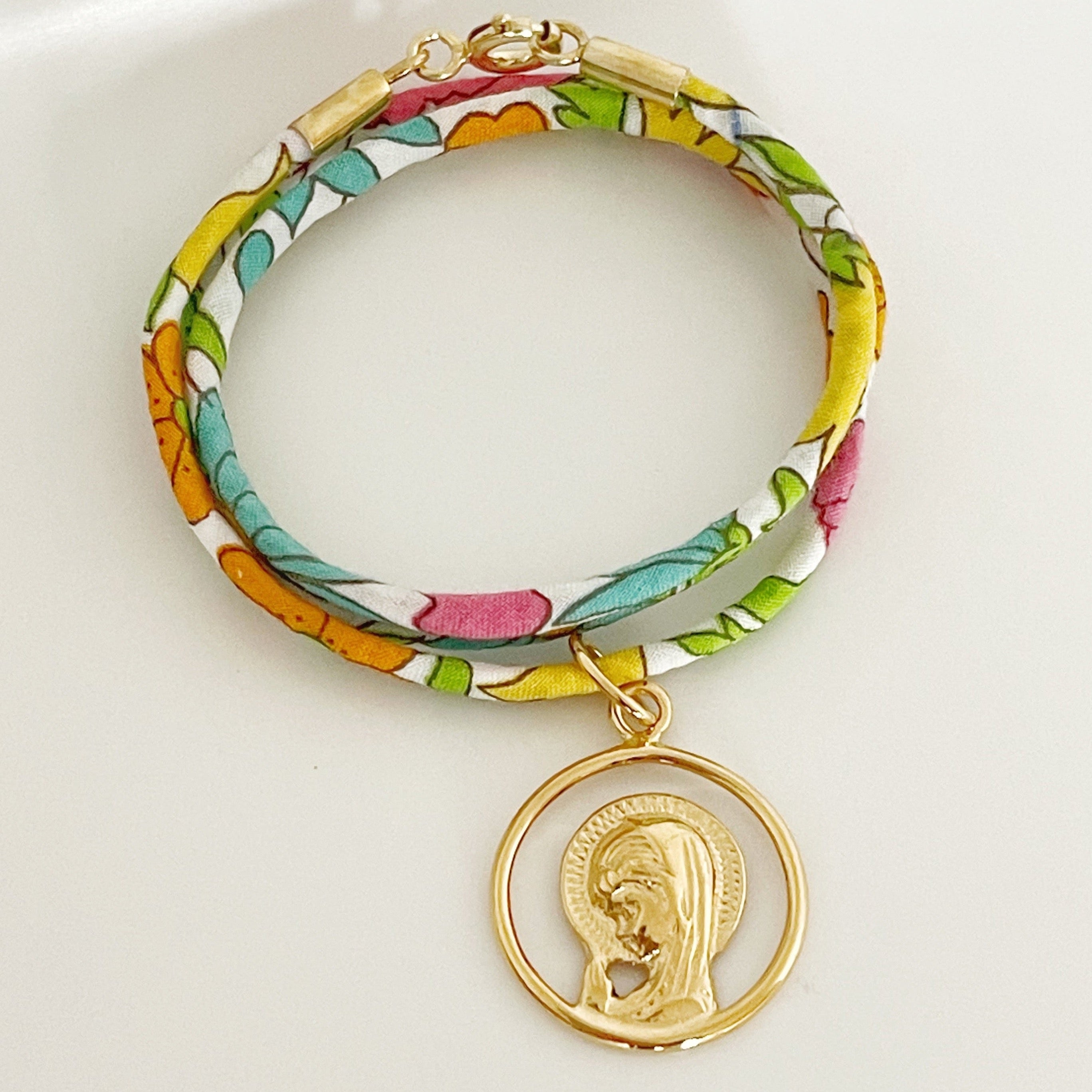 HALSKETTE JUNGFRAU MARIA AUS 925ER STERLINGSILBER MIT LIBERTY KORDEL