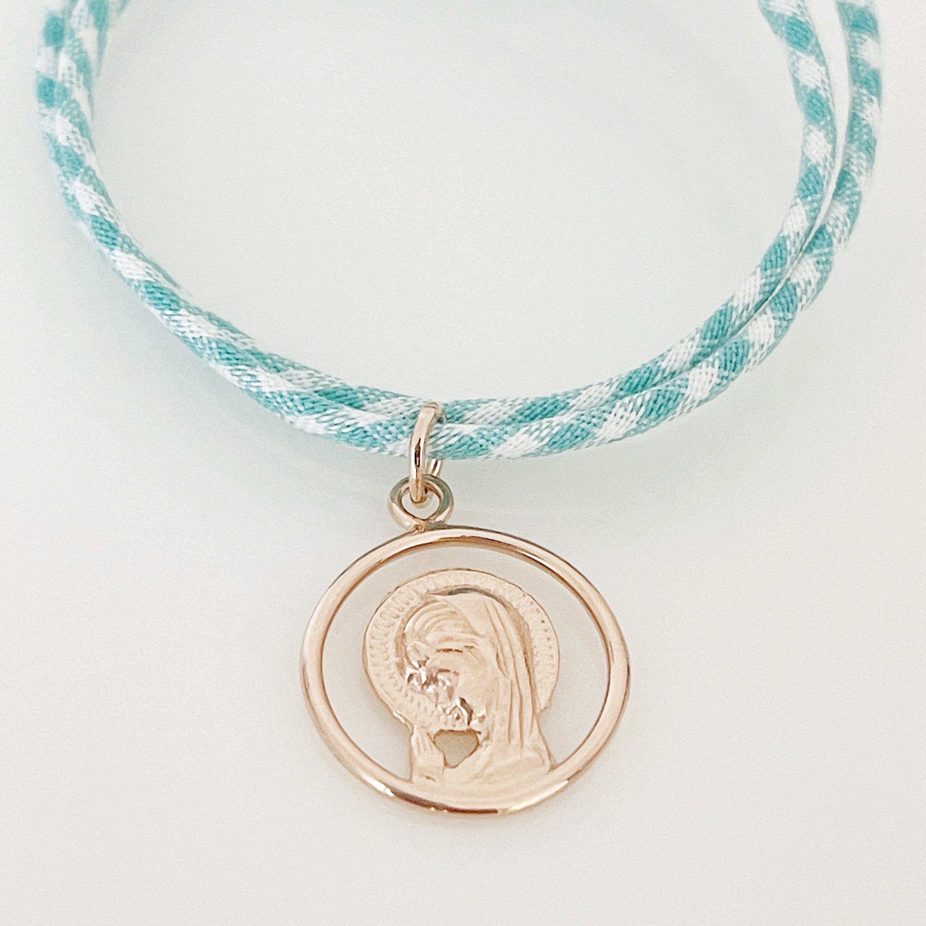 COLLAR VIRGEN NIÑA VICHY PLATA