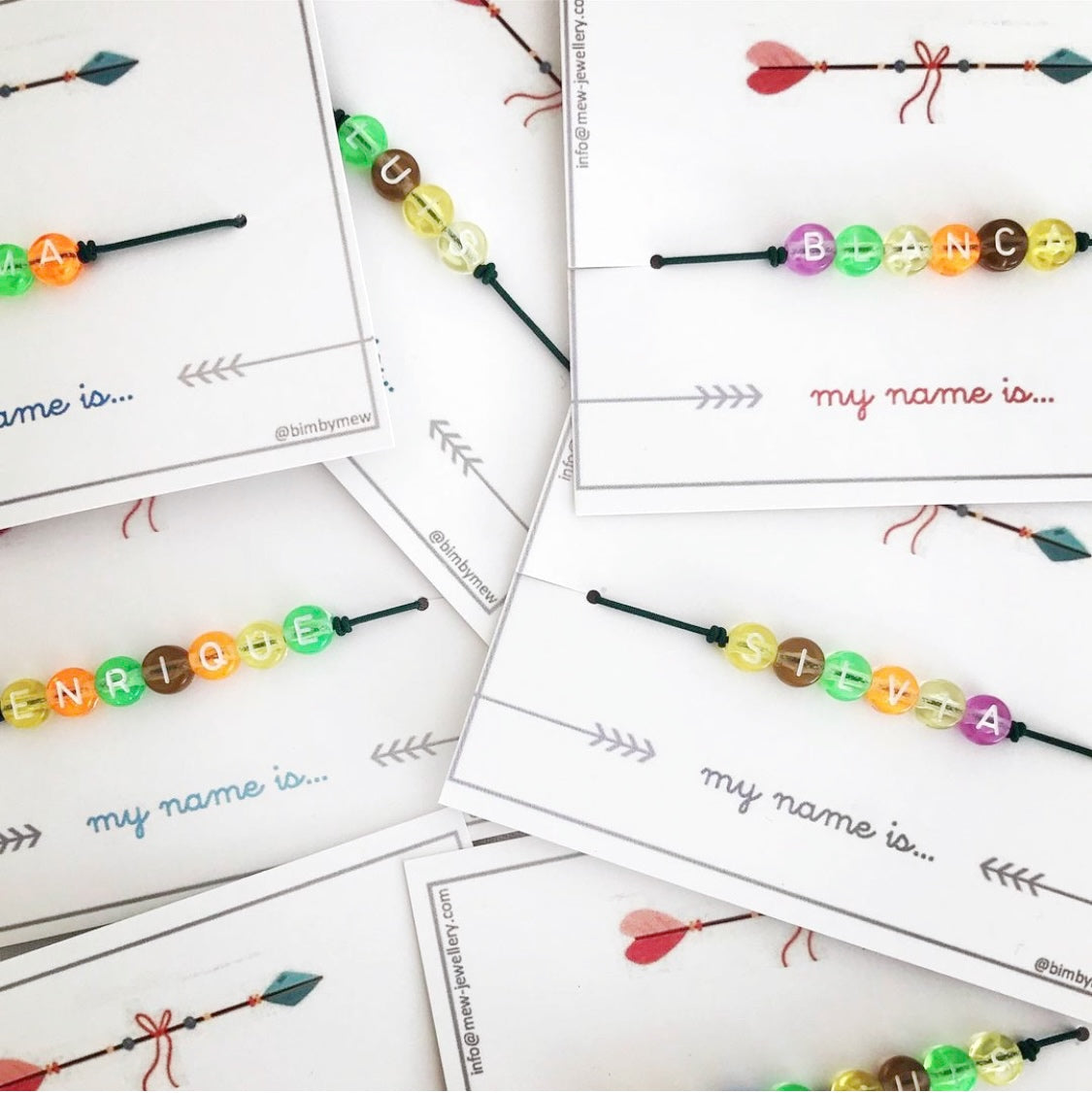 MULTICOLOUR BEAD NAME BRACELET