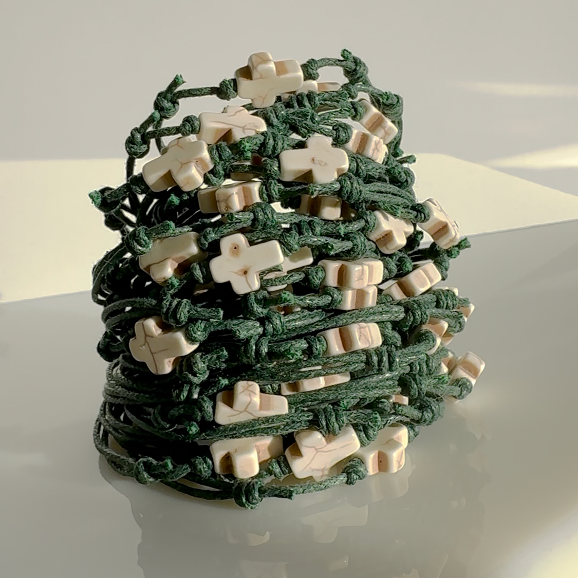 STONE CROSS BRACELET