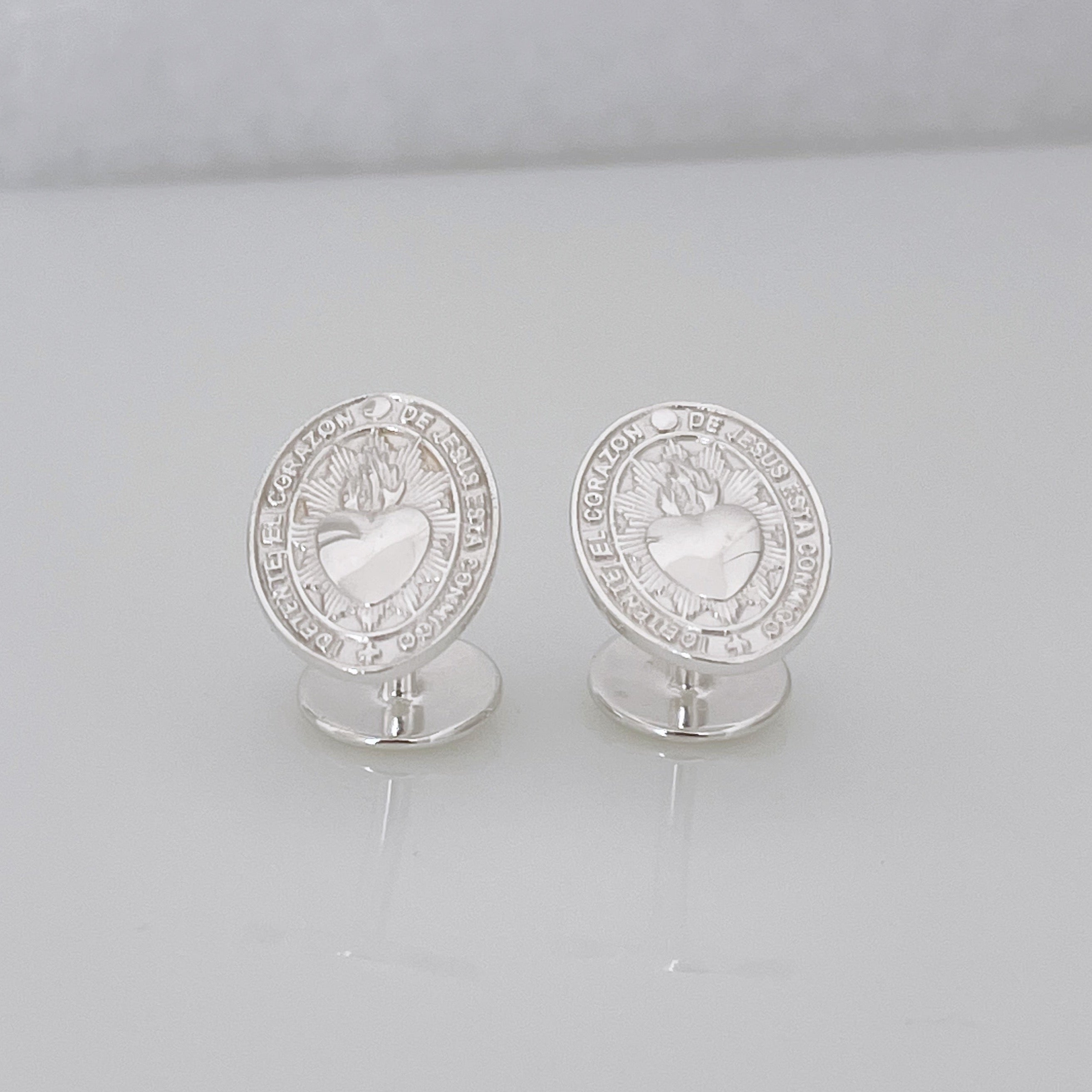 GEMELOS DETENTE PLATA DE LEY 925 Y PLATA DE LEY 925 CHAPADA EN ORO 24K