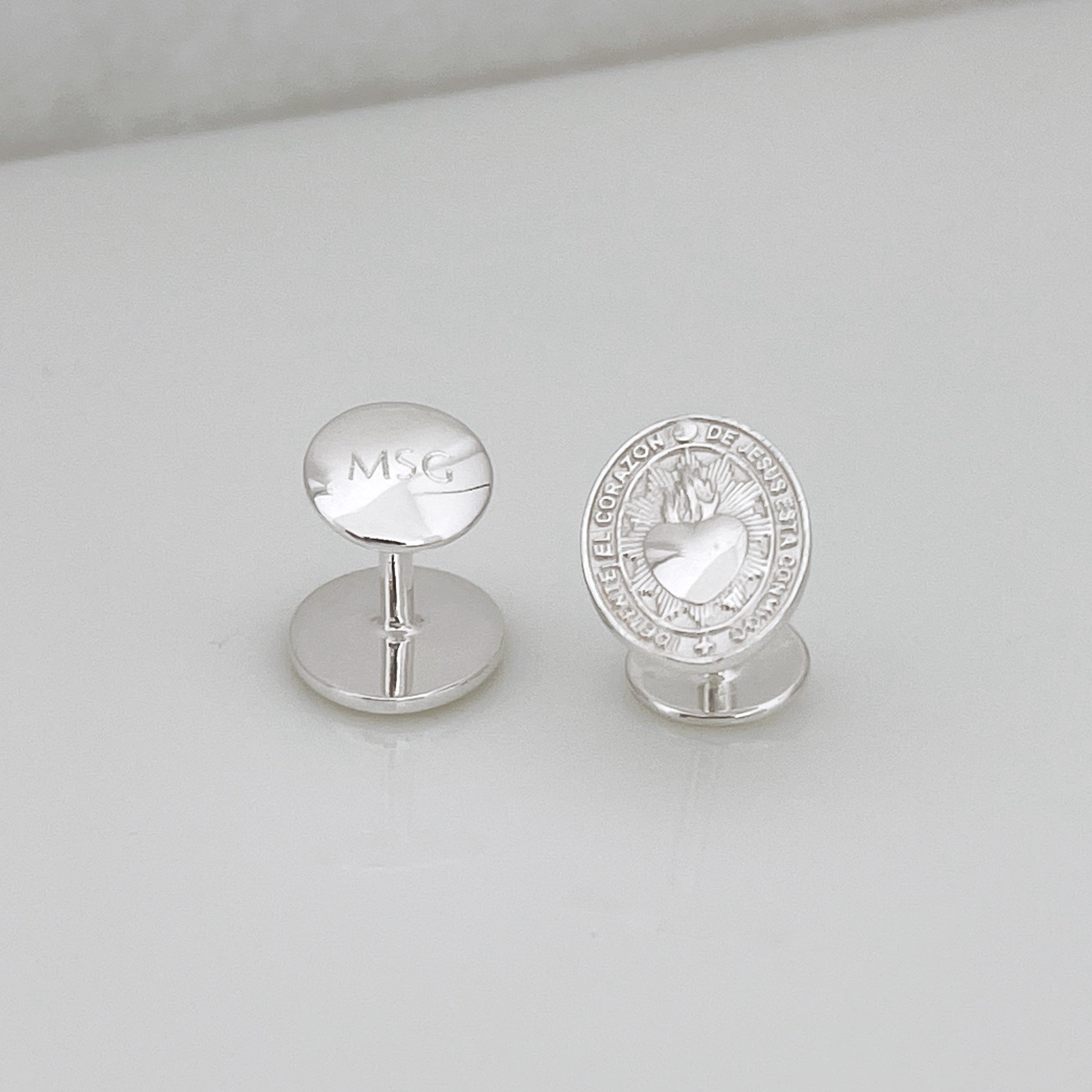 GEMELOS DETENTE PLATA DE LEY 925 Y PLATA DE LEY 925 CHAPADA EN ORO 24K