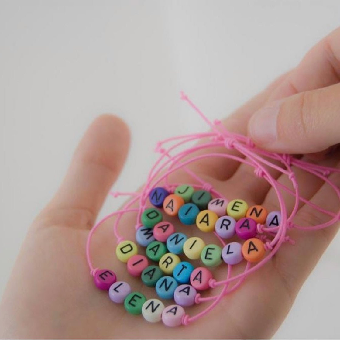 MULTICOLOUR BEAD NAME BRACELET