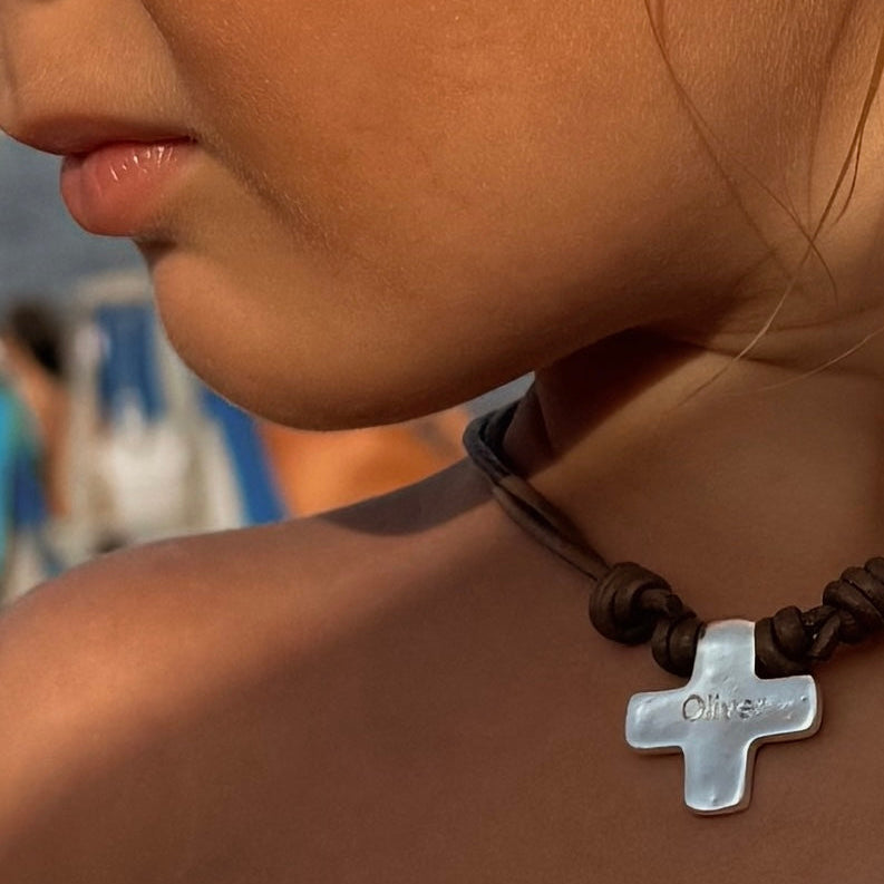 COLLIER CROIX GRECQUE ARGENT